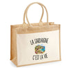 Sac Cabas Jute avec Poche La Sardaigne c’est la vie