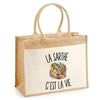Sac Cabas Jute avec Poche La Sarthe c’est la vie