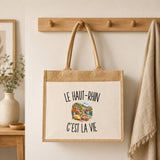 Sac Cabas Jute avec Poche Le Haut-Rhin c’est la vie