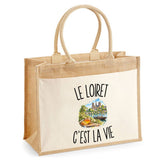 Sac Cabas Jute avec Poche Le Loiret c’est la vie