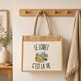 Sac Cabas Jute avec Poche Le Loiret c’est la vie