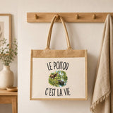 Sac Cabas Jute avec Poche Le Poitou c’est la vie