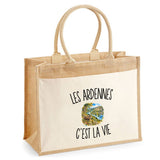 Sac Cabas Jute avec Poche Les Ardennes c’est la vie
