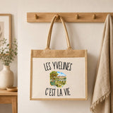Sac Cabas Jute avec Poche Les Yvelines c’est la vie
