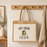 Sac Cabas Jute avec Poche Livry-Gargan c’est la vie