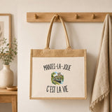 Sac Cabas Jute avec Poche Mantes-la-Jolie c’est la vie