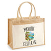 Sac Cabas Jute avec Poche Mayotte c’est la vie