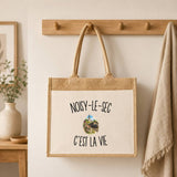 Sac Cabas Jute avec Poche Noisy-le-Sec c’est la vie