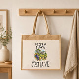 Sac Cabas Jute avec Poche Pessac c’est la vie