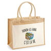 Sac Cabas Jute avec Poche Thonon-les-Bains c’est la vie