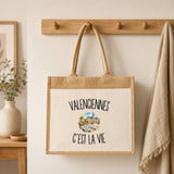 Sac Cabas Jute avec Poche Valenciennes c’est la vie