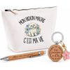 Coffret Cadeau Mon Bichon Maltais c'est ma vie – Trousse, stylo bambou et porte-clés