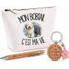 Coffret Cadeau Mon Bobtail c'est ma vie – Trousse, stylo bambou et porte-clés