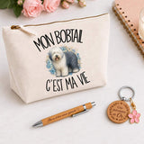 Coffret Cadeau Mon Bobtail c'est ma vie – Trousse, stylo bambou et porte-clés
