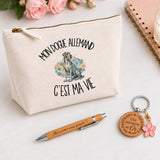 Coffret Cadeau Mon Dogue Allemand c'est ma vie – Trousse, stylo bambou et porte-clés