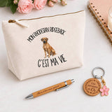 Coffret Cadeau Mon Rhodesian Ridgeback c'est ma vie – Trousse, stylo bambou et porte-clés