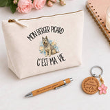 Coffret Cadeau Mon Berger Picard c'est ma vie – Trousse, stylo bambou et porte-clés