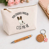 Coffret Cadeau Mon Épagneul Papillon c'est ma vie – Trousse, stylo bambou et porte-clés