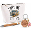 Coffret Cadeau L'apiculture c'est la vie – Trousse, stylo bambou et porte-clés