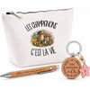 Coffret Cadeau Les champignons c'est la vie – Trousse, stylo bambou et porte-clés