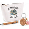 Coffret Cadeau Le semi-marathon c'est la vie – Trousse, stylo bambou et porte-clés