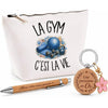 Coffret Cadeau La gym c'est la vie – Trousse, stylo bambou et porte-clés