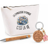 Coffret Cadeau La gymnastique rythmique c'est la vie – Trousse, stylo bambou et porte-clés