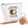 Coffret Cadeau Le jeu de rôle c'est la vie – Trousse, stylo bambou et porte-clés