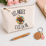 Coffret Cadeau Les aigles c'est la vie – Trousse, stylo bambou et porte-clés