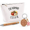 Coffret Cadeau Être normand c'est la vie – Trousse, stylo bambou et porte-clés