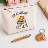 Coffret Cadeau Être à la retraite c'est la vie – Trousse, stylo bambou et porte-clés