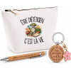 Coffret Cadeau Être diététicien c'est la vie – Trousse, stylo bambou et porte-clés