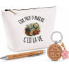 Coffret Cadeau Être prof d'anglais c'est la vie – Trousse, stylo bambou et porte-clés