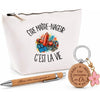 Coffret Cadeau Être maître-nageur c'est la vie – Trousse, stylo bambou et porte-clés