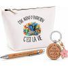 Coffret Cadeau Être agent d'entretien c'est la vie – Trousse, stylo bambou et porte-clés