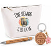Coffret Cadeau Être steward c'est la vie – Trousse, stylo bambou et porte-clés