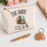 Coffret Cadeau Être cariste c'est la vie – Trousse, stylo bambou et porte-clés