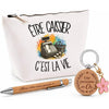 Coffret Cadeau Être caissier c'est la vie – Trousse, stylo bambou et porte-clés
