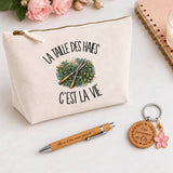 Coffret Cadeau La taille des haies c'est la vie – Trousse, stylo bambou et porte-clés