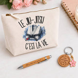 Coffret Cadeau Le jiu-jitsu c'est la vie – Trousse, stylo bambou et porte-clés