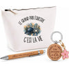 Coffret Cadeau Le grand prix équestre c'est la vie – Trousse, stylo bambou et porte-clés