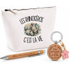 Coffret Cadeau Les rhinocéros c'est la vie – Trousse, stylo bambou et porte-clés