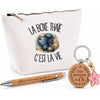Coffret Cadeau La boxe thaïe c'est la vie – Trousse, stylo bambou et porte-clés
