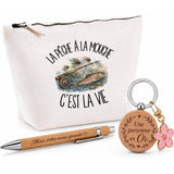 Coffret Cadeau La pêche à la mouche c'est la vie – Trousse, stylo bambou et porte-clés