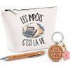 Coffret Cadeau Les impôts c'est la vie – Trousse, stylo bambou et porte-clés