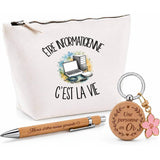 Coffret Cadeau Être informaticienne c'est la vie – Trousse, stylo bambou et porte-clés