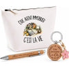 Coffret Cadeau Être agent immobilier c'est la vie – Trousse, stylo bambou et porte-clés