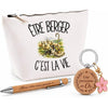 Coffret Cadeau Être berger c'est la vie – Trousse, stylo bambou et porte-clés