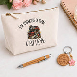 Coffret Cadeau Être conducteur de train c'est la vie – Trousse, stylo bambou et porte-clés
