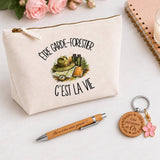 Coffret Cadeau Être garde-forestier c'est la vie – Trousse, stylo bambou et porte-clés